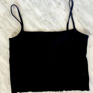 H&M black cropped tank top